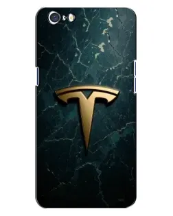 Чехол для OPPO A71 с картинкой «Мраморная Tesla Gold»