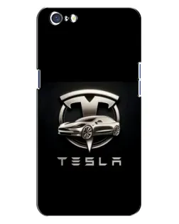 Чехол для OPPO A71 с картинкой «Tesla — серебристое авто»