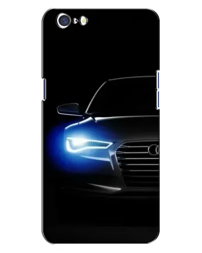 Чехол для OPPO A71 с картинкой «Неоновый взгляд Audi»