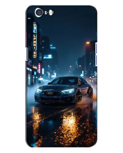 Чехол для OPPO A71 с картинкой «Ночной город и Audi»