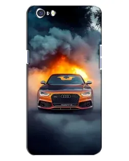 Чехол для OPPO A71 с картинкой «Audi в огненном дыму» Чехол для OPPO A71 с картинкой «Audi в огненном дыму»