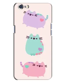 Чохол для OPPO A71 з картинкою «Pusheen тріо»
