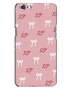 Чехол для OPPO A71 с картинкой «Сердца и банты»