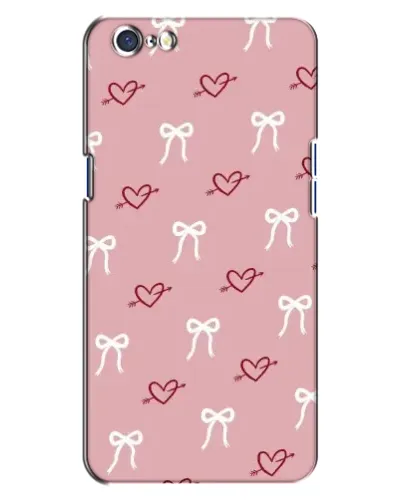 Чехол для OPPO A71 с картинкой «Сердца и банты»