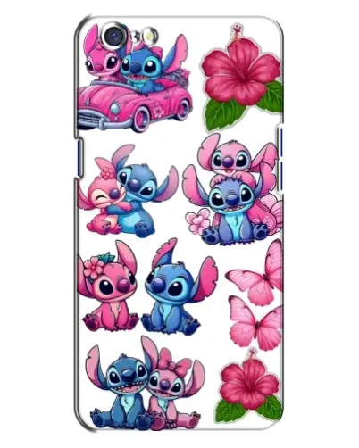 Чехол для OPPO A71 с картинкой «Стикеры Stitch и Angel»