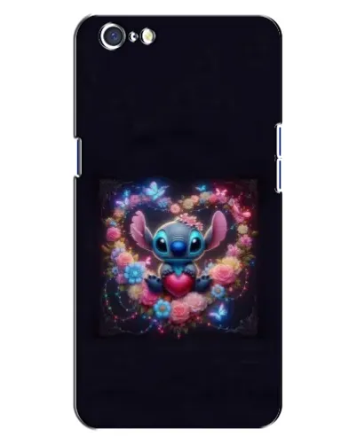 Чехол для OPPO A71 с картинкой «Stitch в цветах»