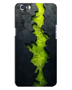 Чехол для OPPO A71 с картинкой «Салатовый разлом скалы»
