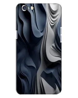 Чехол для OPPO A71 с картинкой «Объемные синие складки»