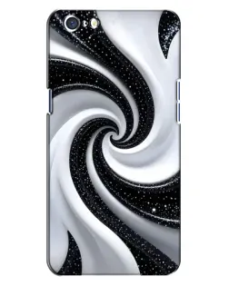 Чехол для OPPO A71 с картинкой «Черно-белая спираль»