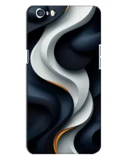 Чехол для OPPO A71 с картинкой «Объемные черно-белые ленты»