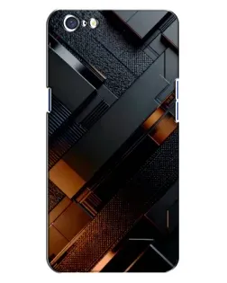 Чохол для OPPO A71 з картинкою «Чорні геометричні блоки»