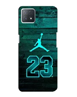 Чехол для OPPO A72 (5G) с картинкой «Jordan Cyan 23»