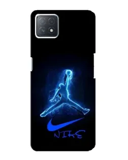 Чехол для OPPO A72 (5G) с картинкой «Jordan Neon Blue»