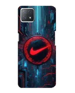 Чехол для OPPO A72 (5G) с картинкой «Техногенный стиль Nike»