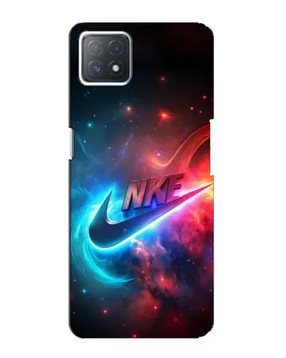 Чехол для OPPO A72 (5G) с картинкой «Огненный логотип Nike»
