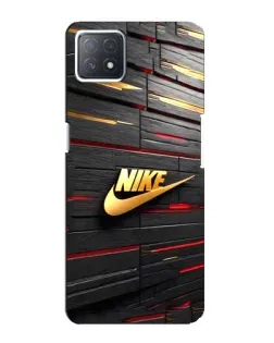 Чехол для OPPO A72 (5G) с картинкой «Золотой Nike на металле»
