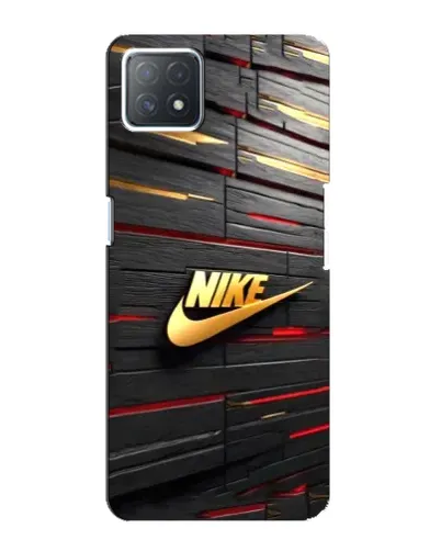 Чехол для OPPO A72 (5G) с картинкой «Золотой Nike на металле»