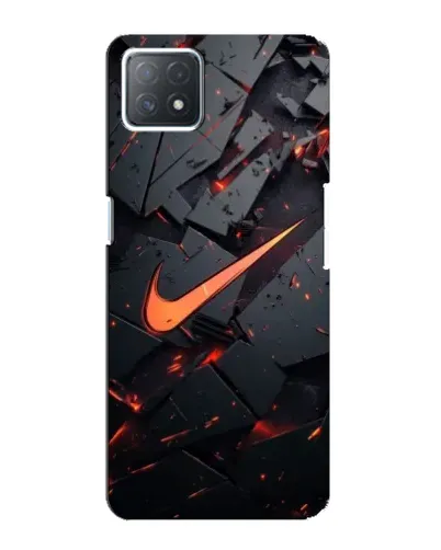 Чехол для OPPO A72 (5G) с картинкой «Nike — эффект разломов»