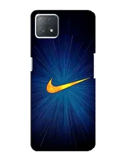 Чехол для OPPO A72 (5G) с картинкой «Синий пульс Nike»