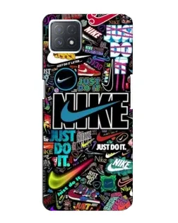 Чехол для OPPO A72 (5G) с картинкой «Яркий коллаж Nike»