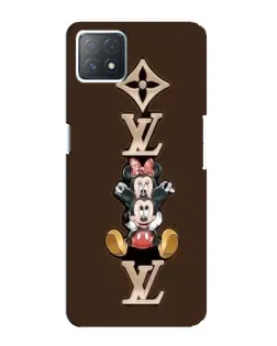 Чехол для OPPO A72 (5G) с картинкой «LV и Микки Маус»