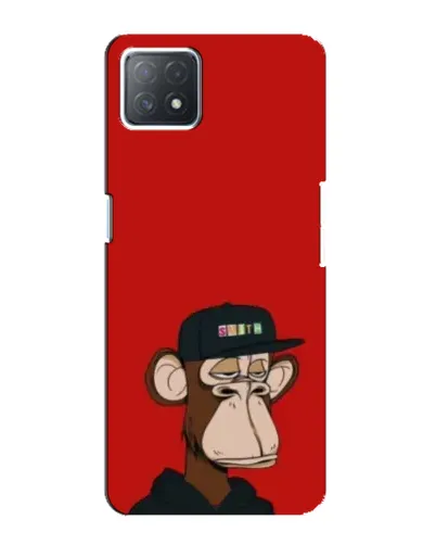 Чехол для OPPO A72 (5G) с картинкой «Bored Ape — красный фон»