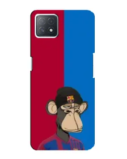 Чехол для OPPO A72 (5G) с картинкой «Bored Ape — фанат Барсы»