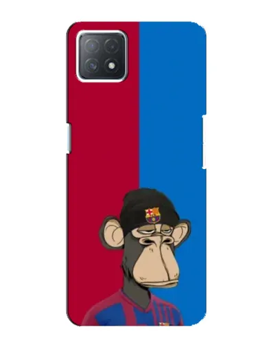 Чехол для OPPO A72 (5G) с картинкой «Bored Ape — фанат Барсы»