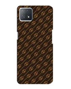 Чехол для OPPO A72 (5G) с картинкой «Gucci — золотые диагонали»