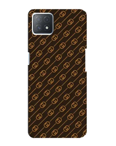 Чехол для OPPO A72 (5G) с картинкой «Gucci — золотые диагонали»