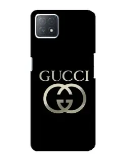 Чехол для OPPO A72 (5G) с картинкой «Gucci — золото на черном»