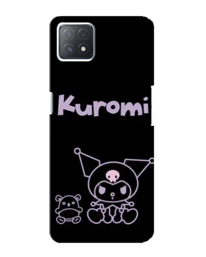 Чехол для OPPO A72 (5G) с картинкой «Kuromi — черный минимализм»