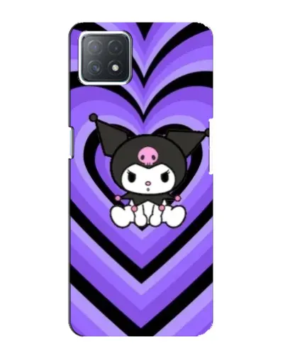 Чехол для OPPO A72 (5G) с картинкой «Kuromi и фиолетовые сердца»