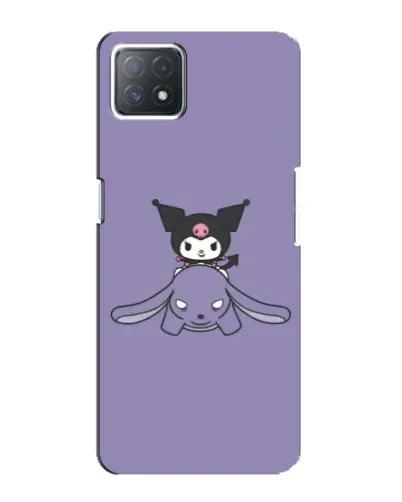 Чехол для OPPO A72 (5G) с картинкой «Kuromi на лиловом фоне»