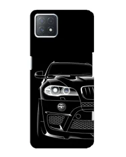 Чехол для OPPO A72 (5G) с картинкой «Темный силуэт BMW»
