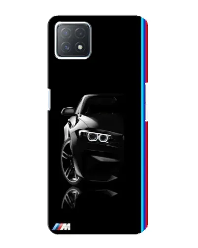 Чехол для OPPO A72 (5G) с картинкой «Силуэт BMW в темноте»