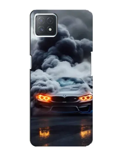 Чехол для OPPO A72 (5G) с картинкой «BMW в дыму»