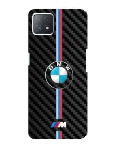 Чехол для OPPO A72 (5G) с картинкой «Эмблема BMW и карбон»