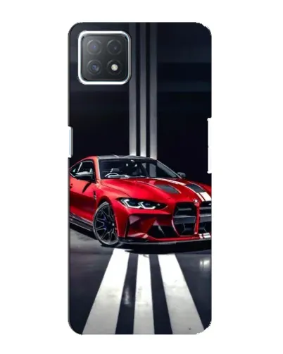 Чехол для OPPO A72 (5G) с картинкой «Красная BMW на дороге»