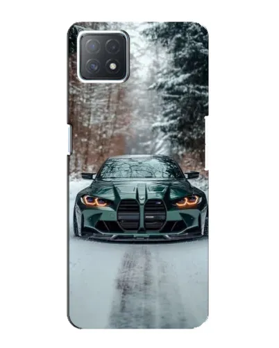 Чехол для OPPO A72 (5G) с картинкой «BMW в зимнем лесу»