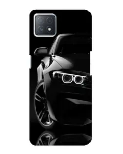 Чехол для OPPO A72 (5G) с картинкой «Черная BMW — профиль»