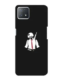 Чехол для OPPO A72 (5G) с картинкой «PUBG — силуэт воина»