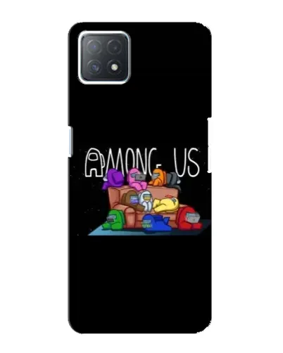Чехол для OPPO A72 (5G) с картинкой «Логотип Among Us»
