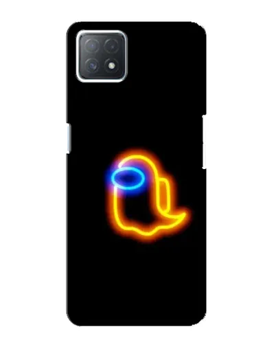 Чехол для OPPO A72 (5G) с картинкой «Among Us неоновое сияние»