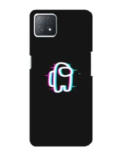 Чехол для OPPO A72 (5G) с картинкой «Among Us неон»