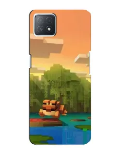 Чохол для OPPO A72 (5G) з картинкою «Майнкрафт захід сонця»