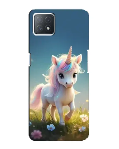 Чехол для OPPO A72 (5G) с картинкой «Единорог на поляне»
