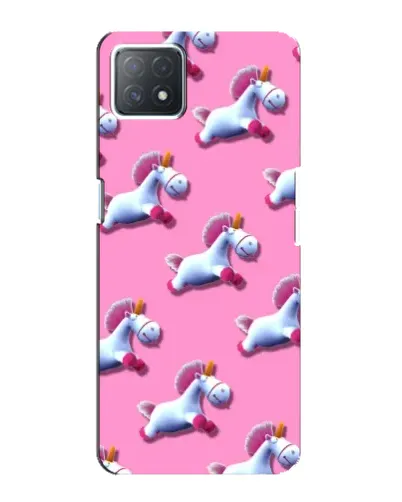 Чехол для OPPO A72 (5G) с картинкой «Единороги на розовом»