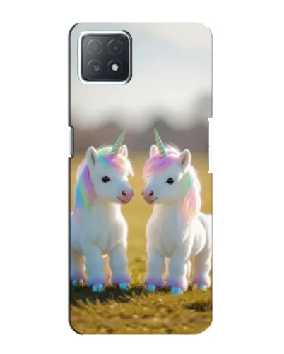 Чехол для OPPO A72 (5G) с картинкой «Пара единорогов»