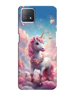 Чехол для OPPO A72 (5G) с картинкой «Единорог среди облаков»